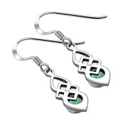 Turquoise Celtic Silver Earrings Set - e309